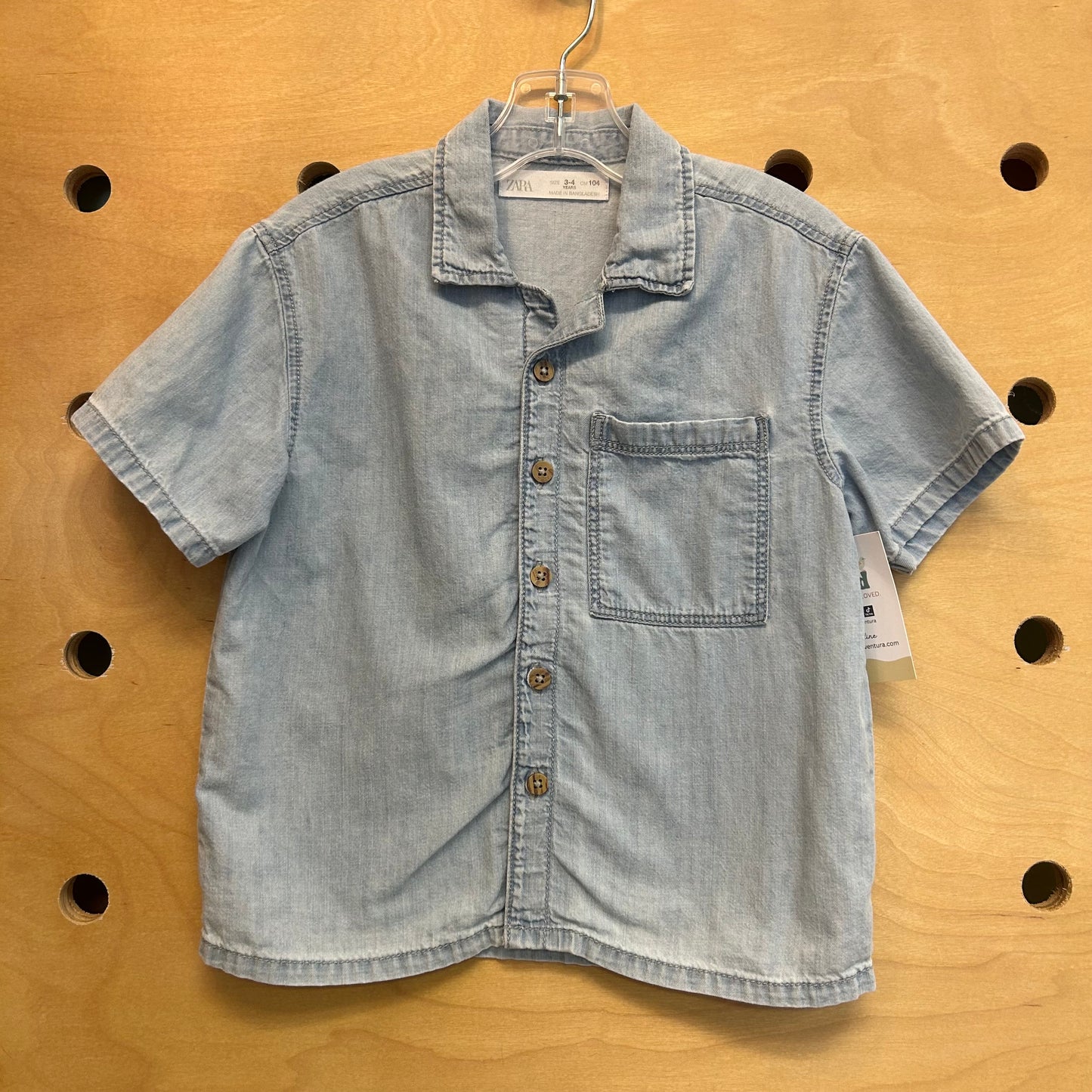 Soft Denim Button Up Tee