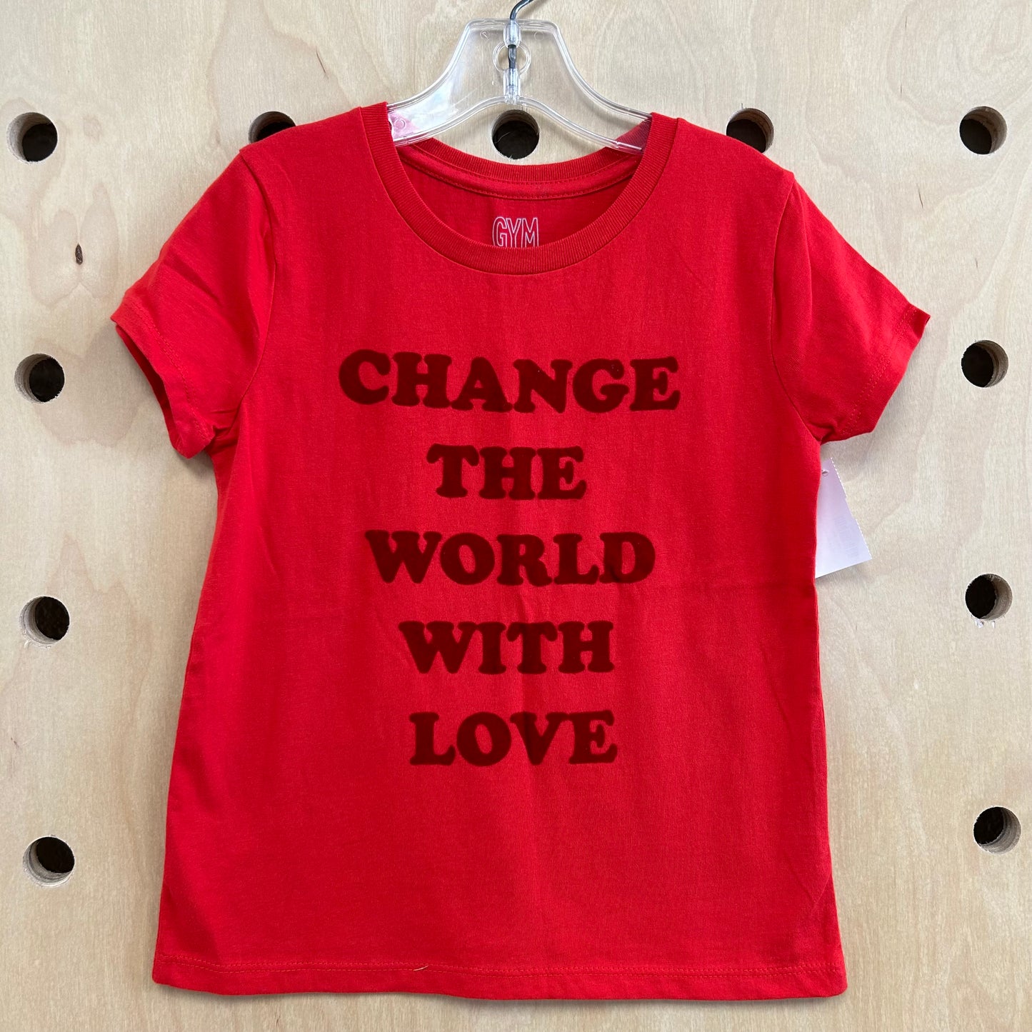 Red Change The World with Love Tee NEW!