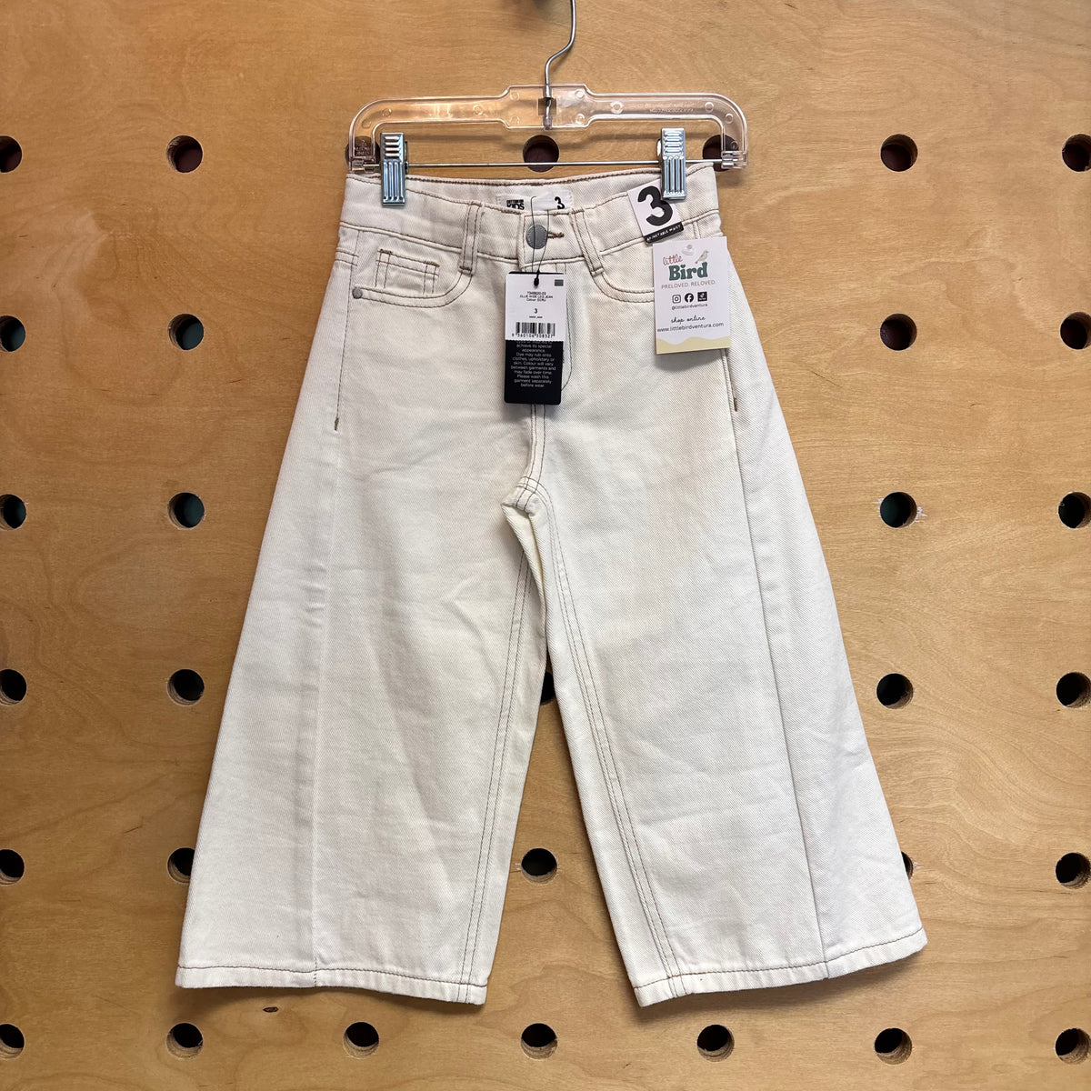 Cream Wide Leg Denim NEW!