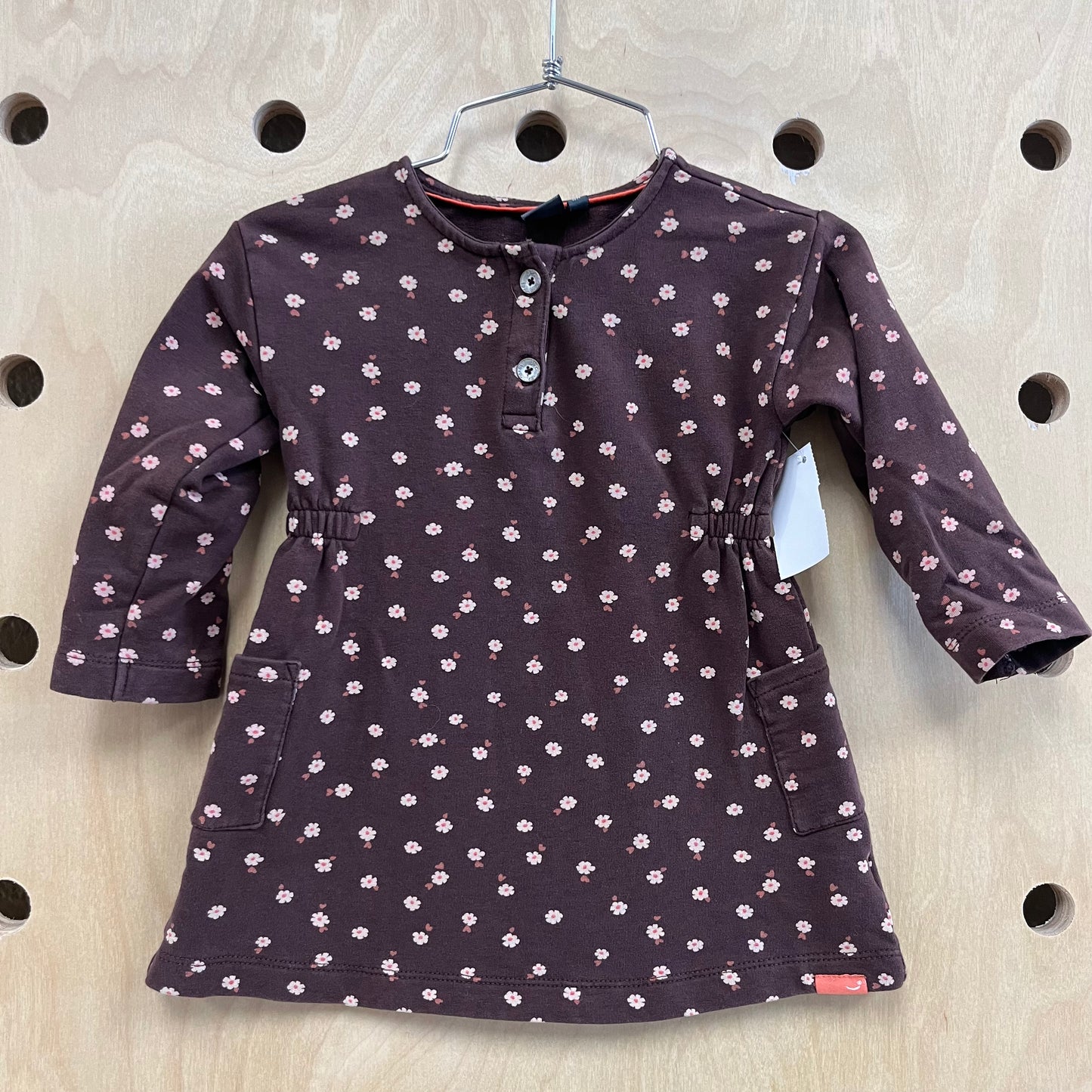 Brown Floral Dress