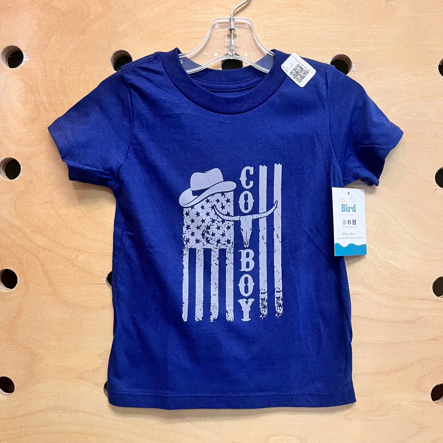 Navy Cowboy/Flag Tee NEW!
