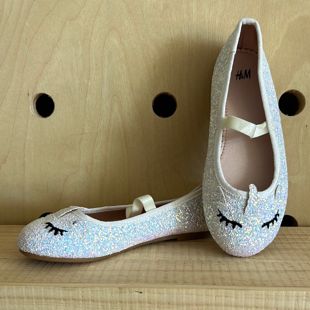 Irredescent Glitter Unicorn Flats