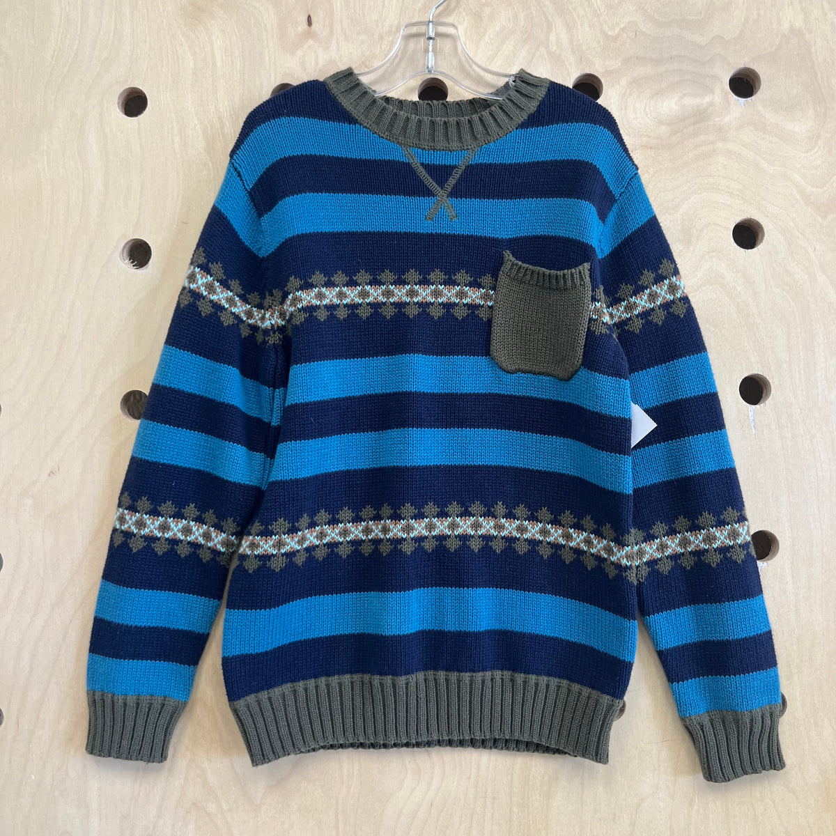 Blue & Green Striped Sweater