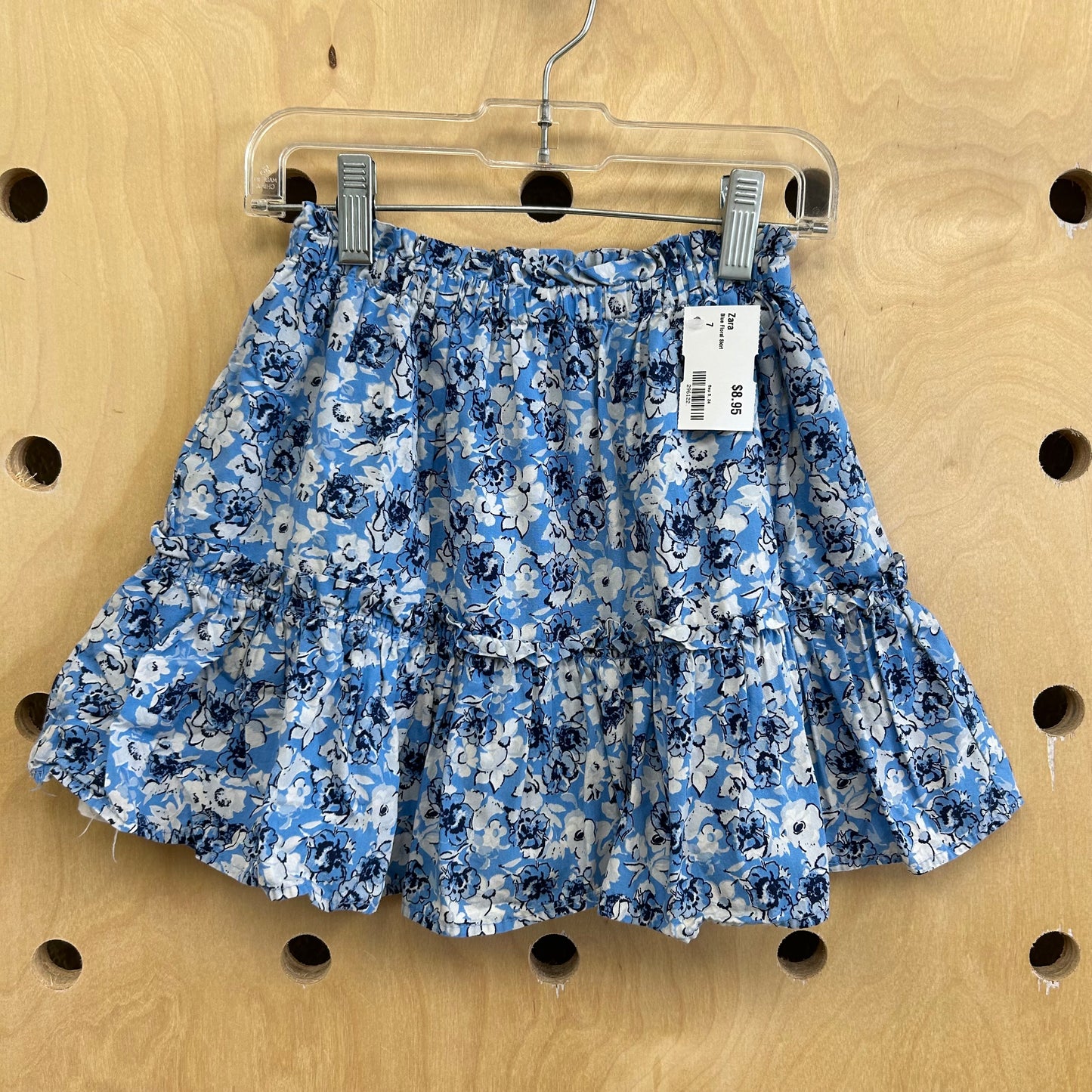 Blue Floral Skirt