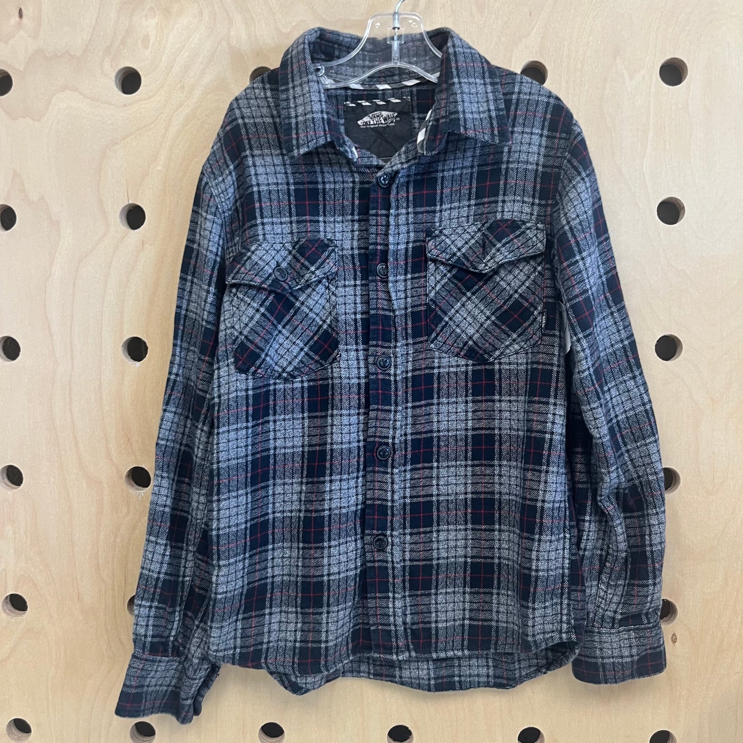 Grey & Red Plaid Flannel