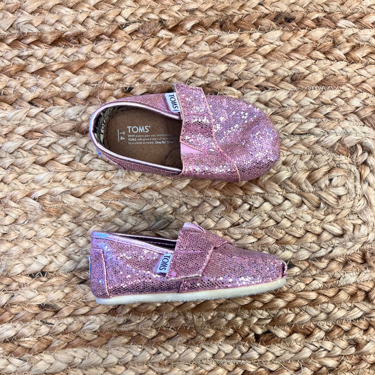Pink Sequin Slip-On Shoes