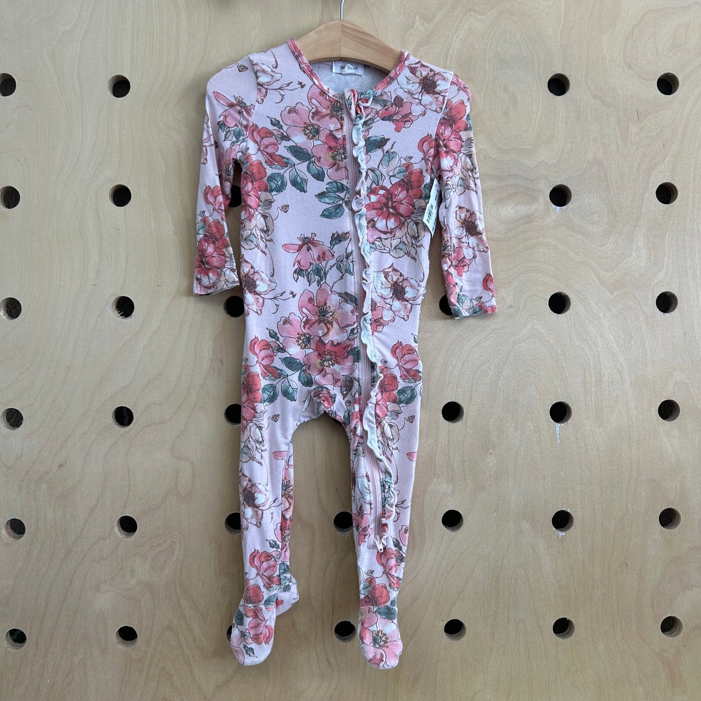 Pink Floral Bamboo Zippy