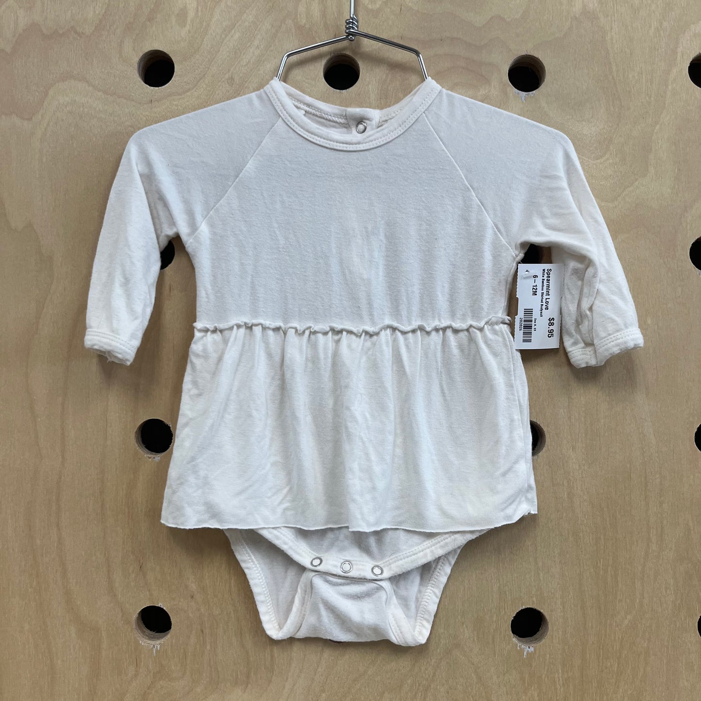 White Bamboo Skirted Bodysuit