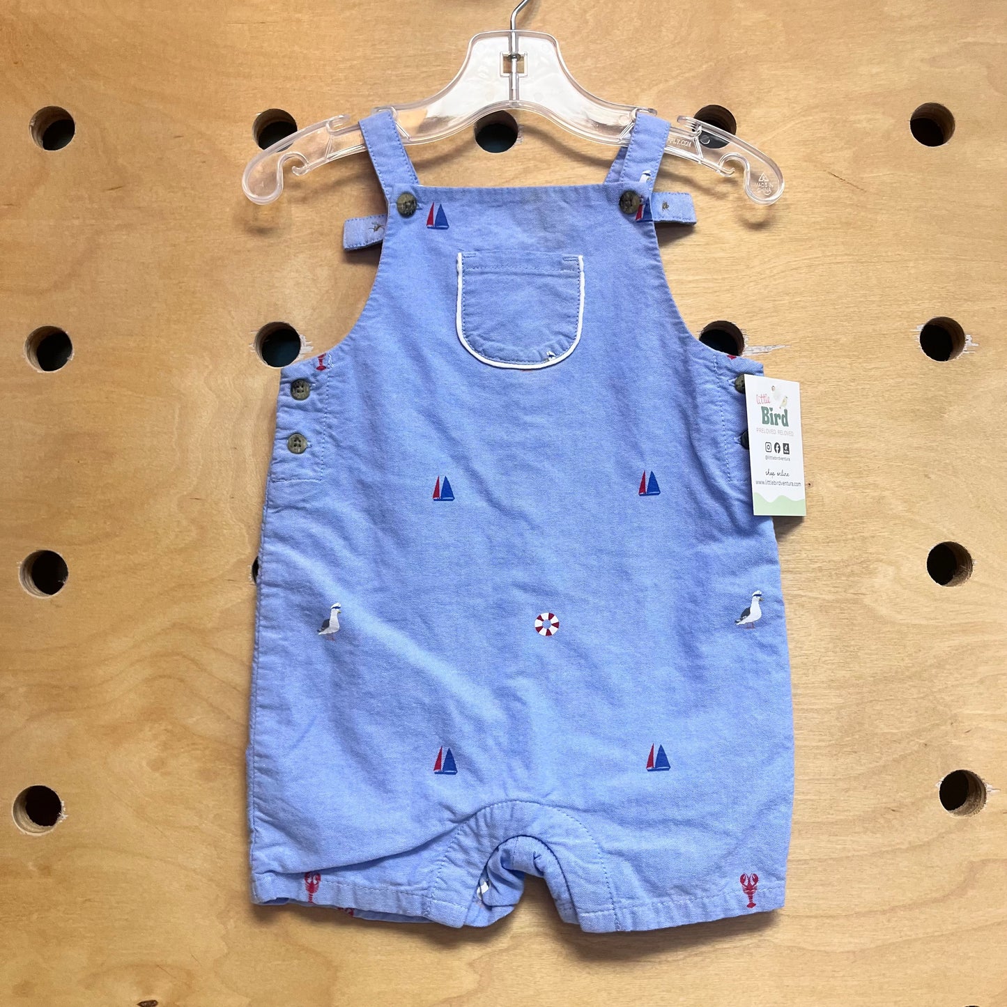 Blue Sailboats Romper