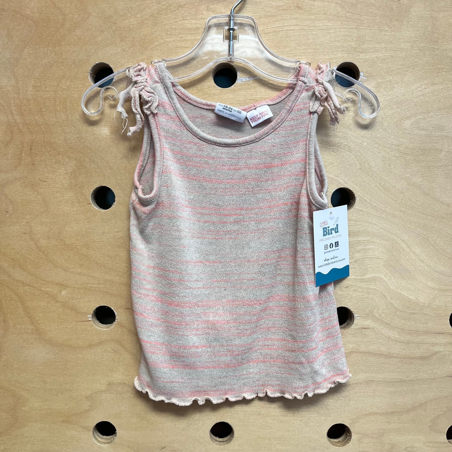 Tan/Peach Striped Tank