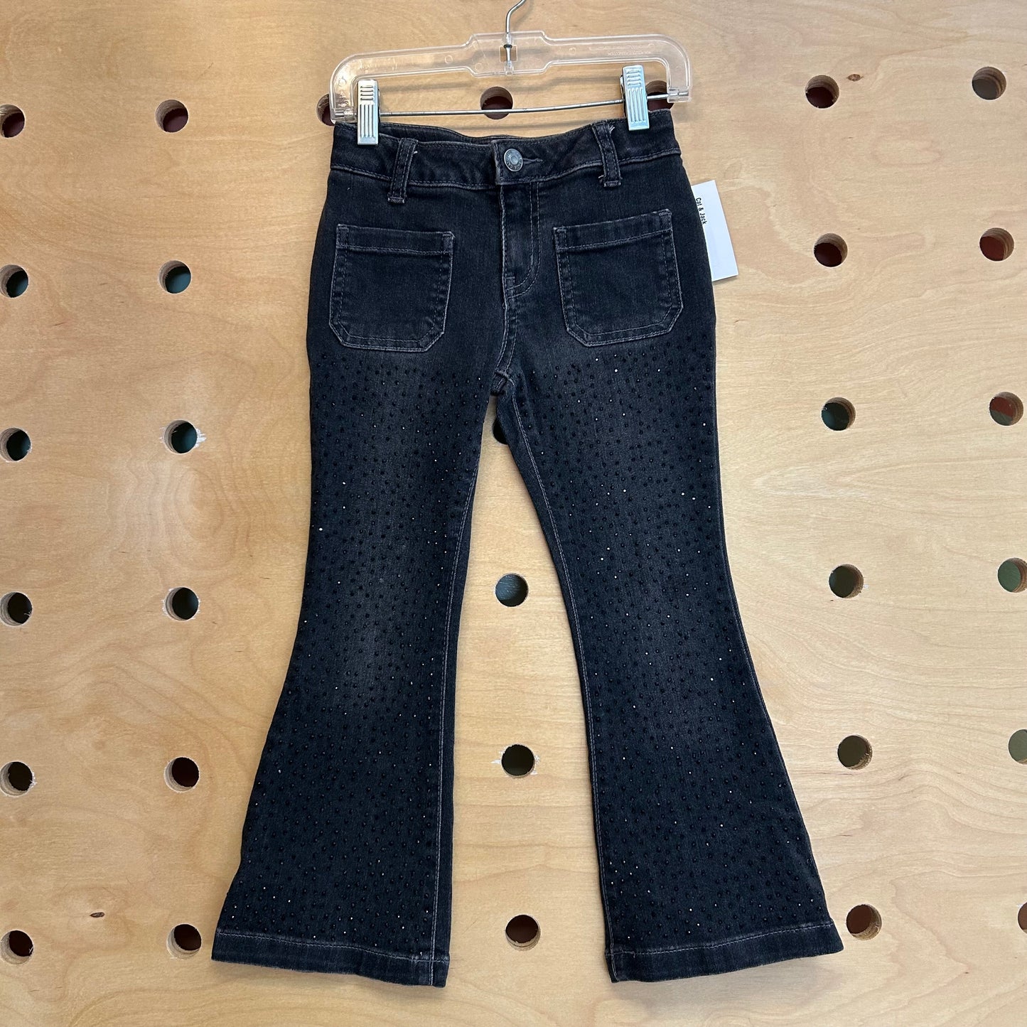Black Bedazzled Denim Pants