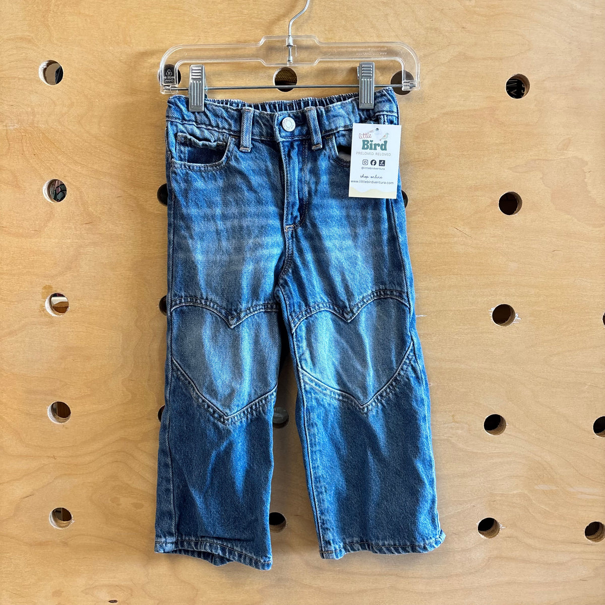 Denim Heart Knee Pants
