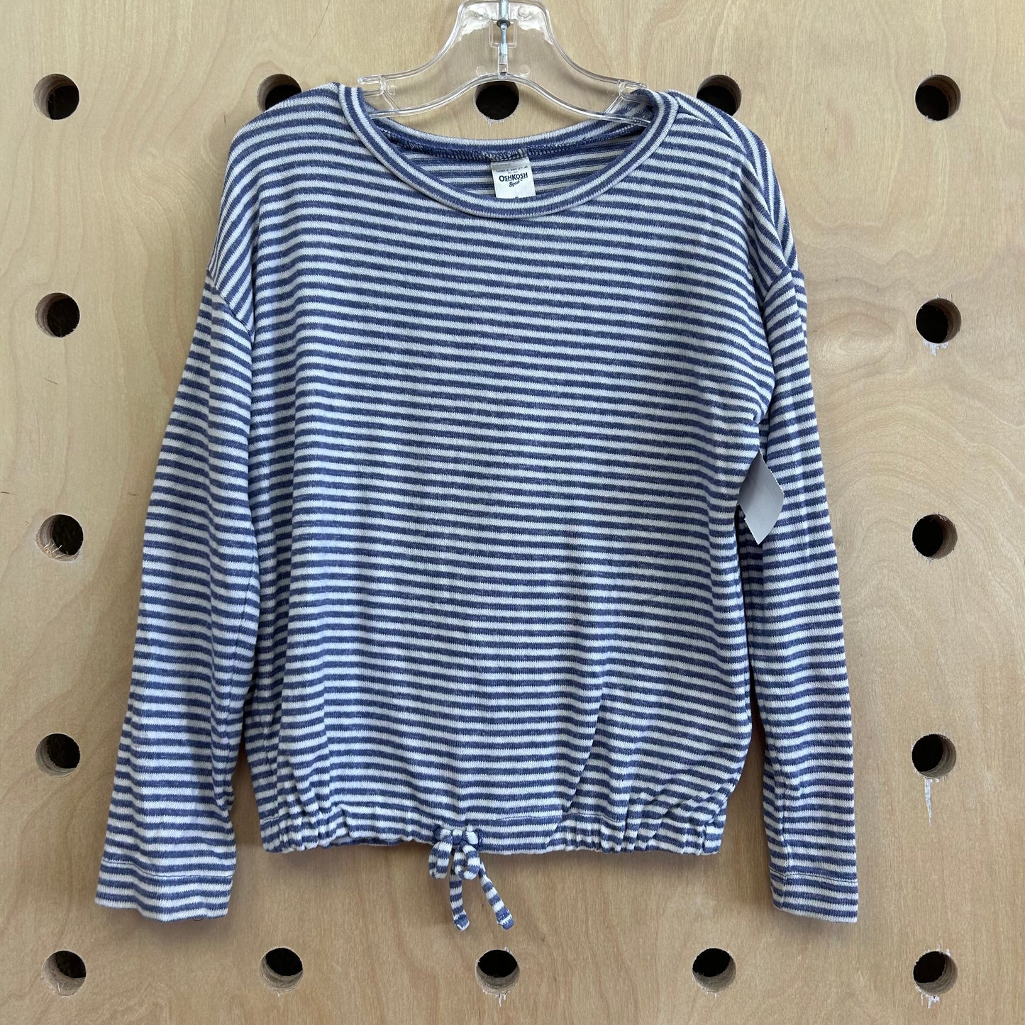 Blue Striped Knotted Top