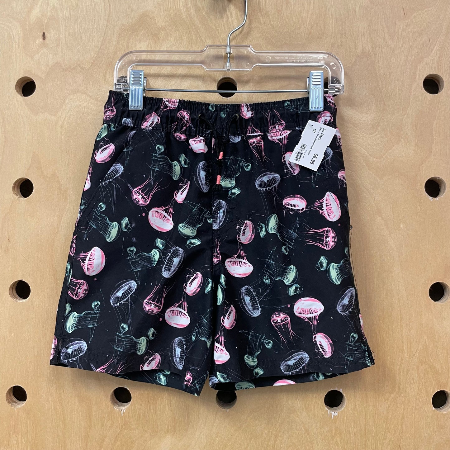 Black + Neon Jellyfish Swim Shorts
