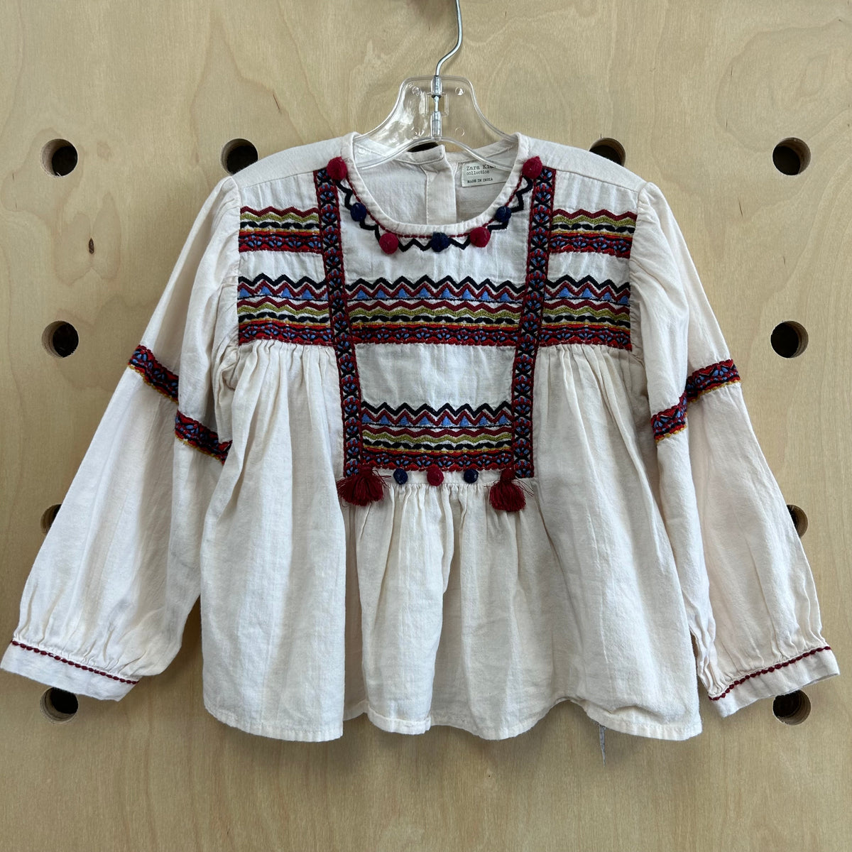 Cream Embroidered Top