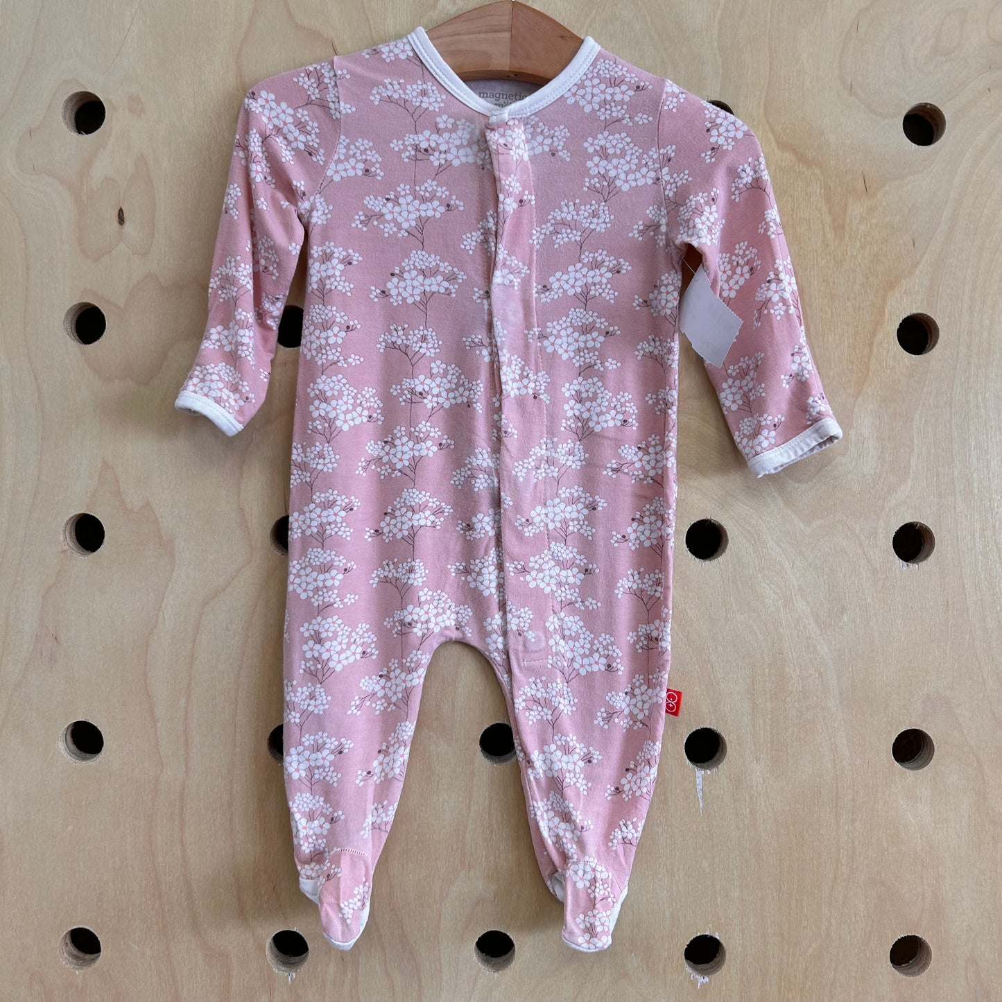 Pink Floral Footies