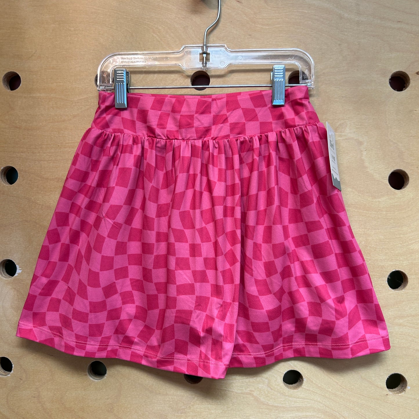Pink Checkered Athletic Skort