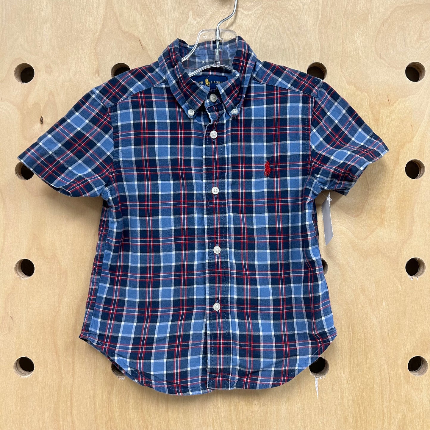 Blue Plaid Button Up Shirt