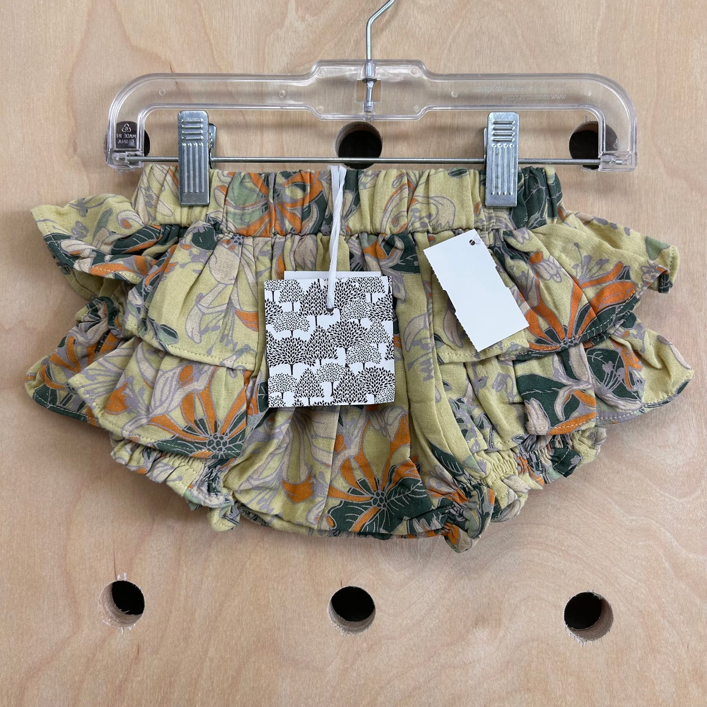 Green Floral Ruffled Bloomers NEW!