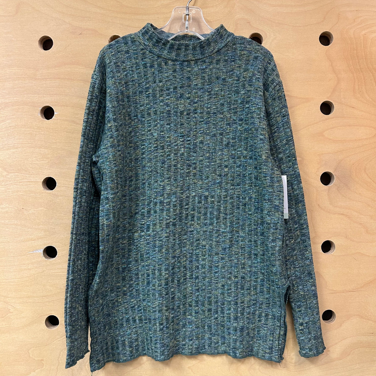 Blue Heathered Wide Ribbed Tunic