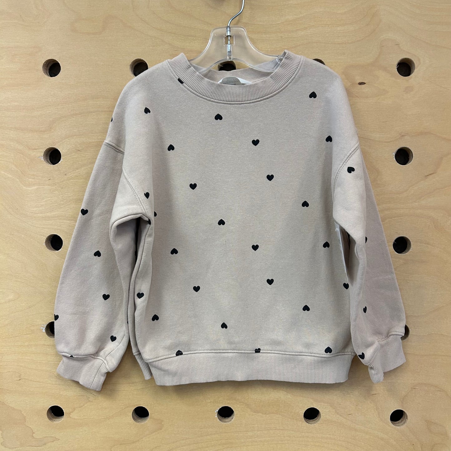 Tan/Black Hearts Crewneck