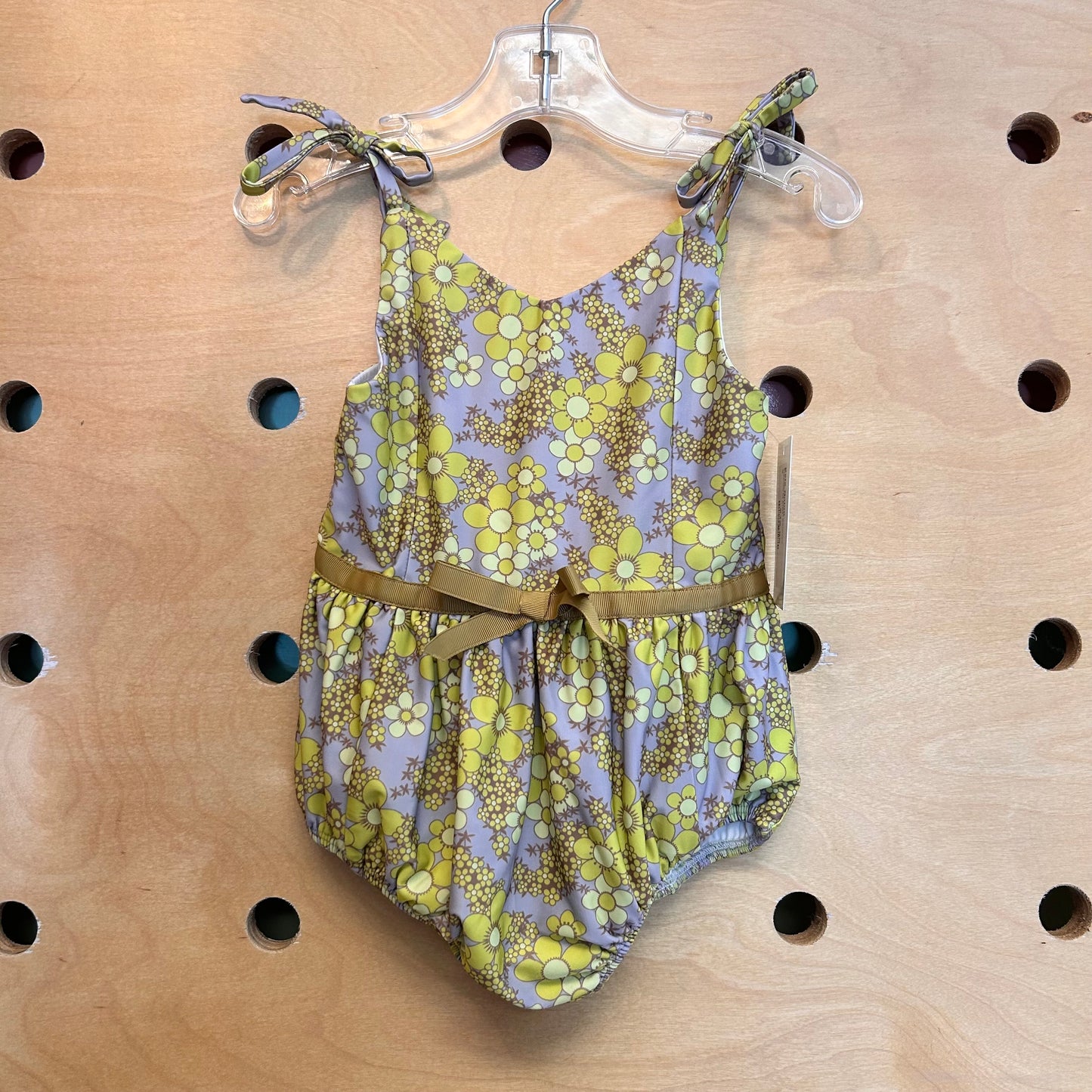 Green/Grey Floral Swimsuit