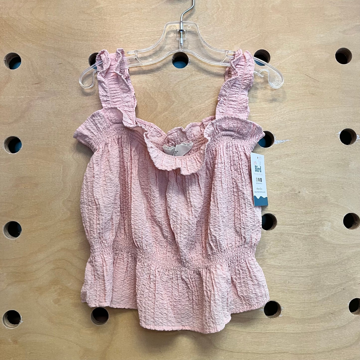 Pink Smocked/Textured Tank