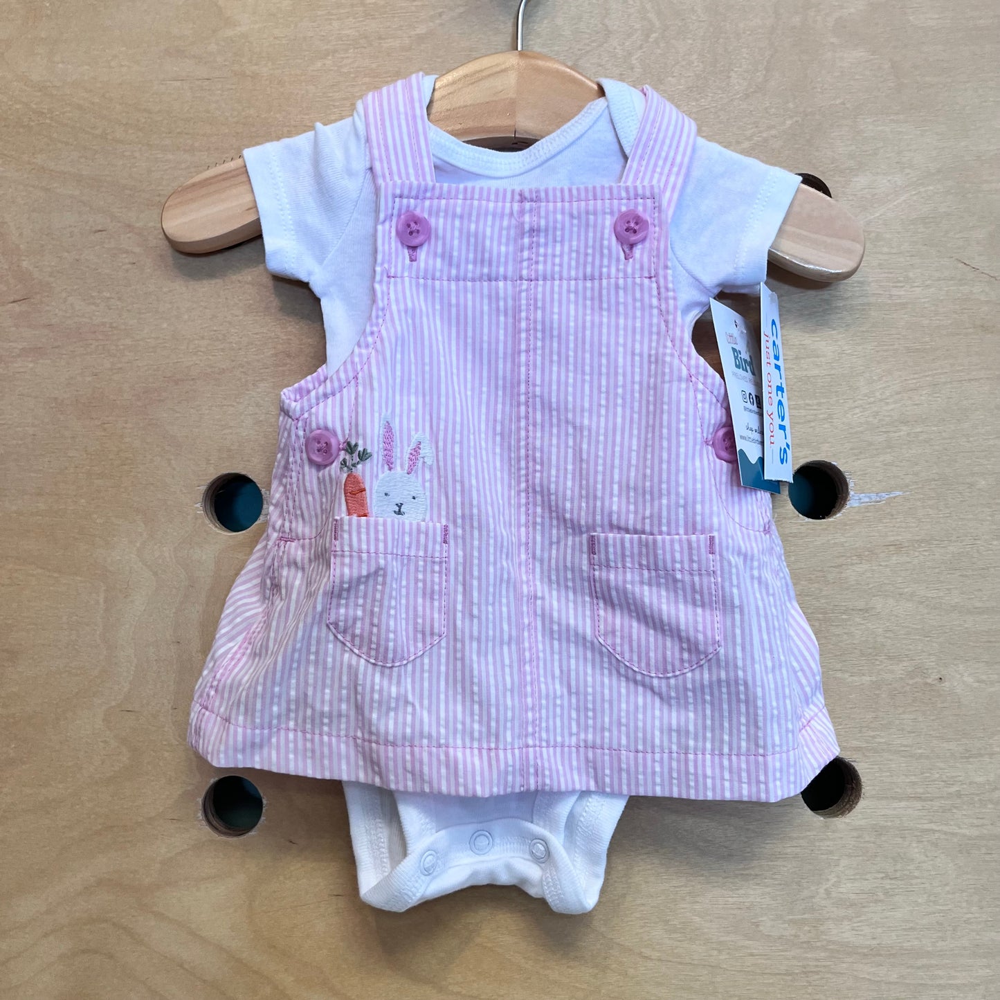 Pink Striped Bunny Jumper Outfit NEW!