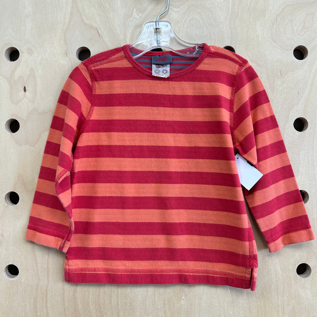 Red & Orange Striped Organic Top