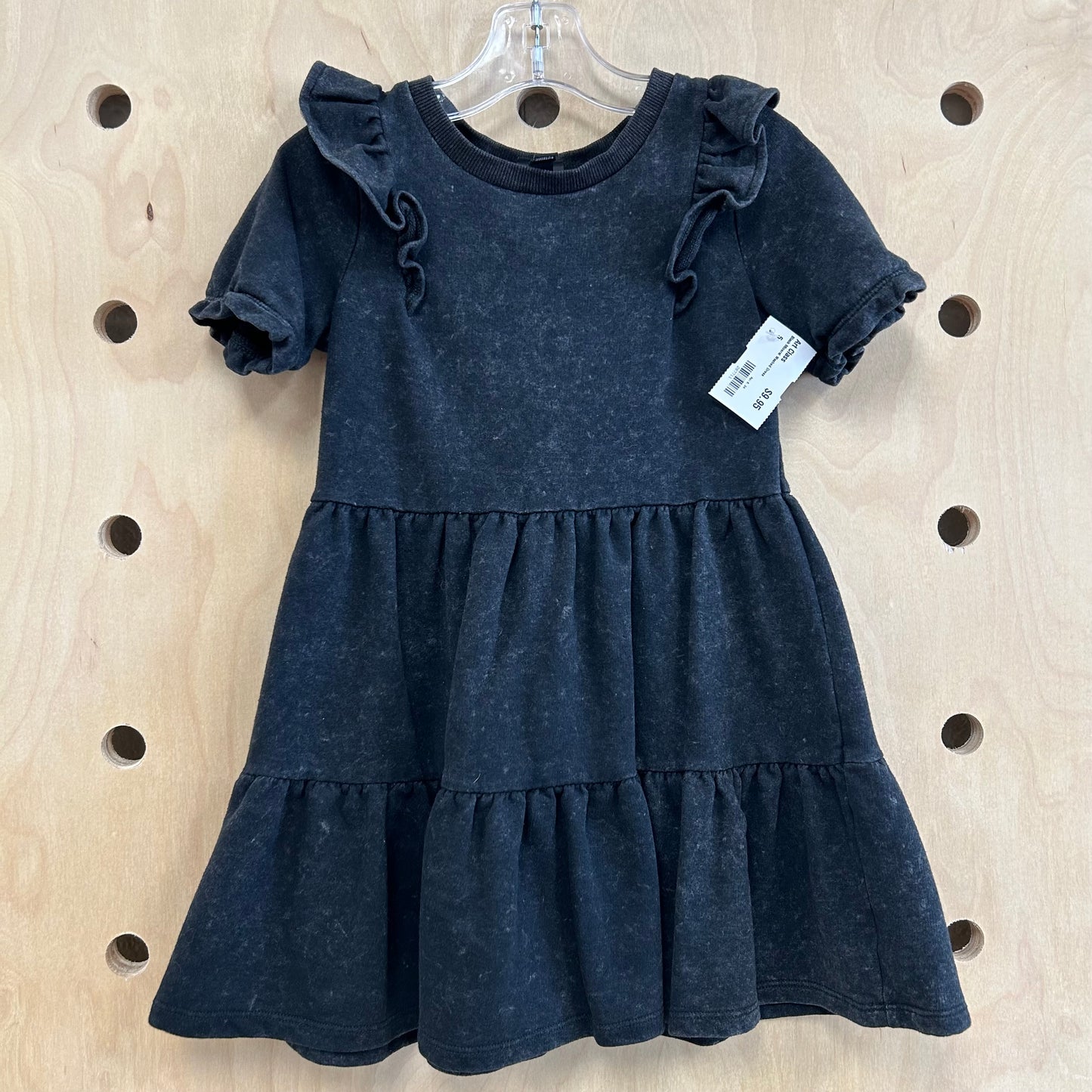 Black Mineral Washed Dress