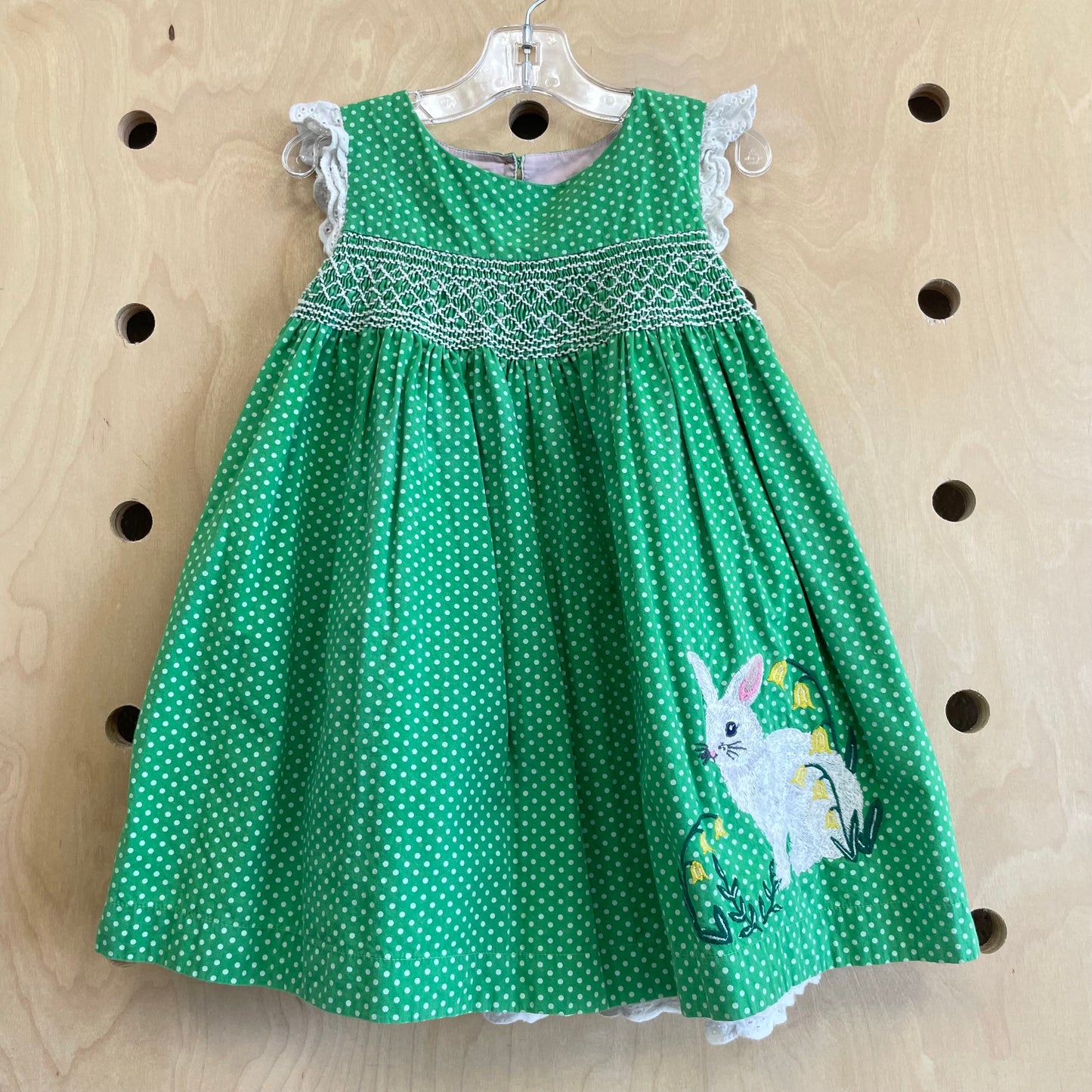 Green Polka Dot Bunny Dress