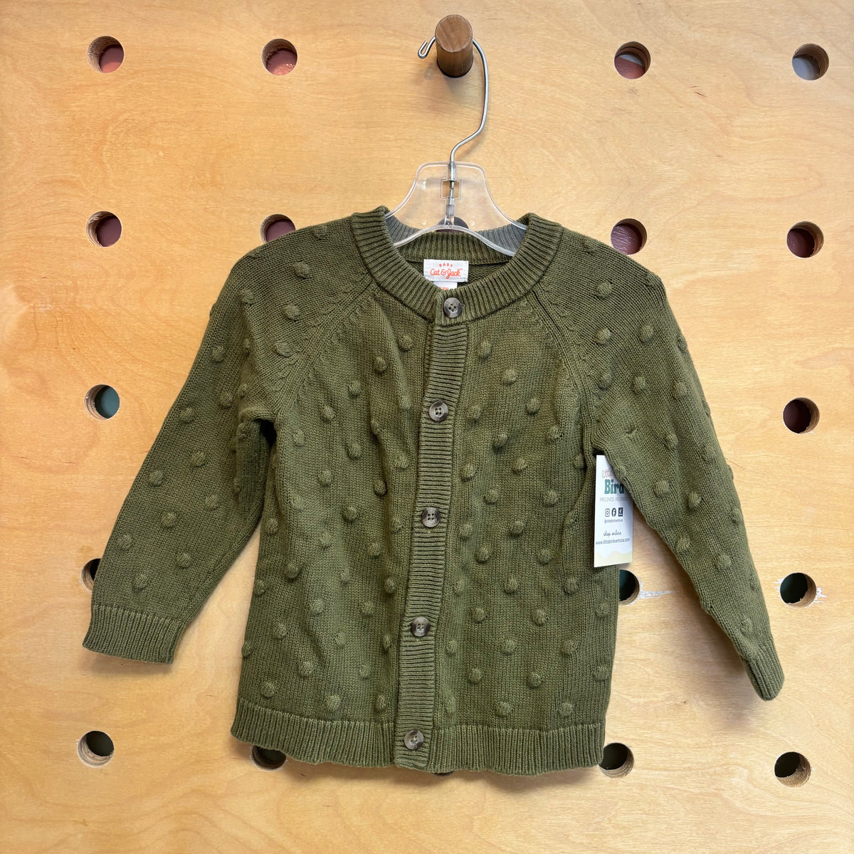 Green Nobby Button Up Cardigan