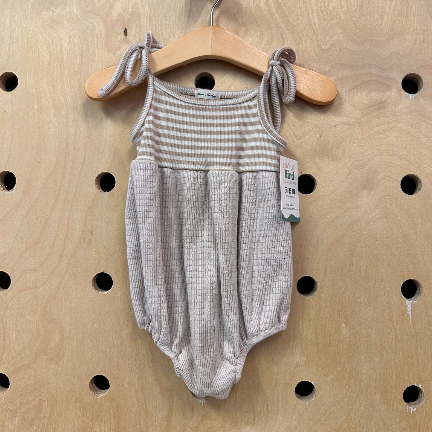 Textured Ribbed + Striped Romper