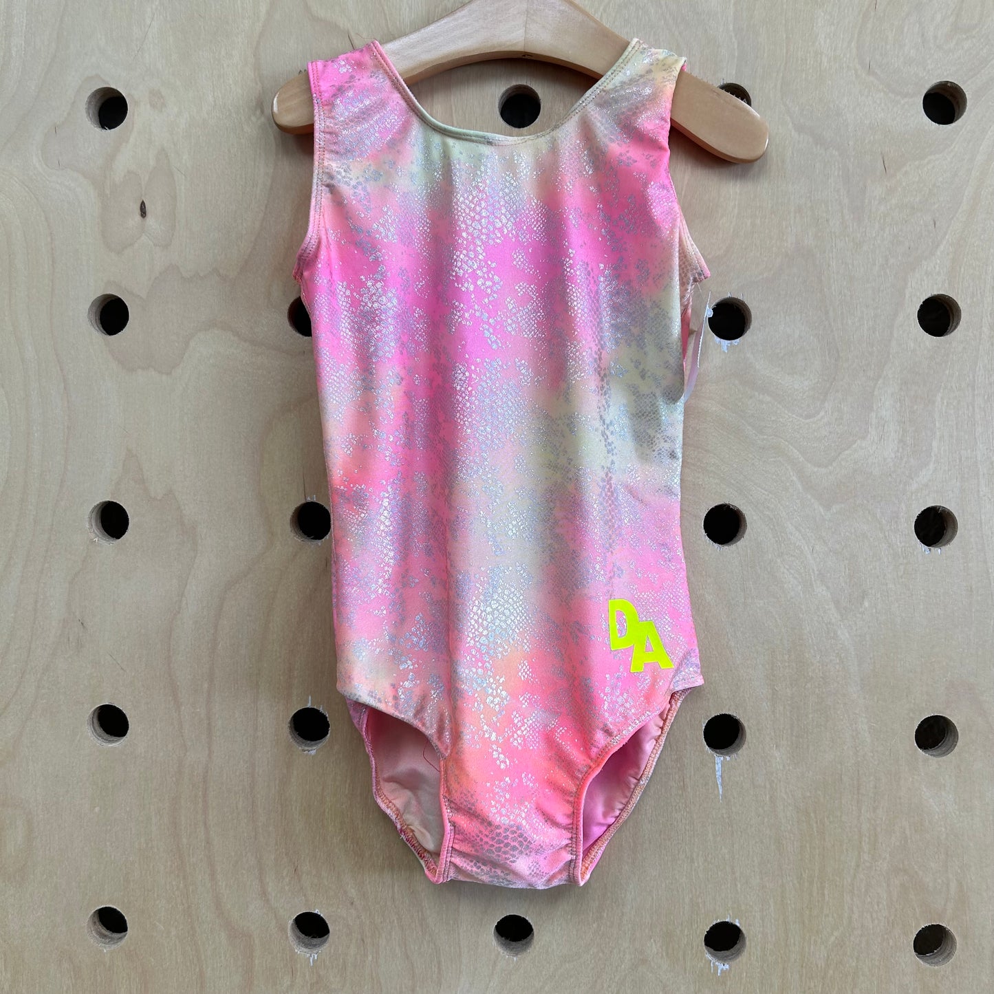 Pink + Yellow Shimmer Leotard