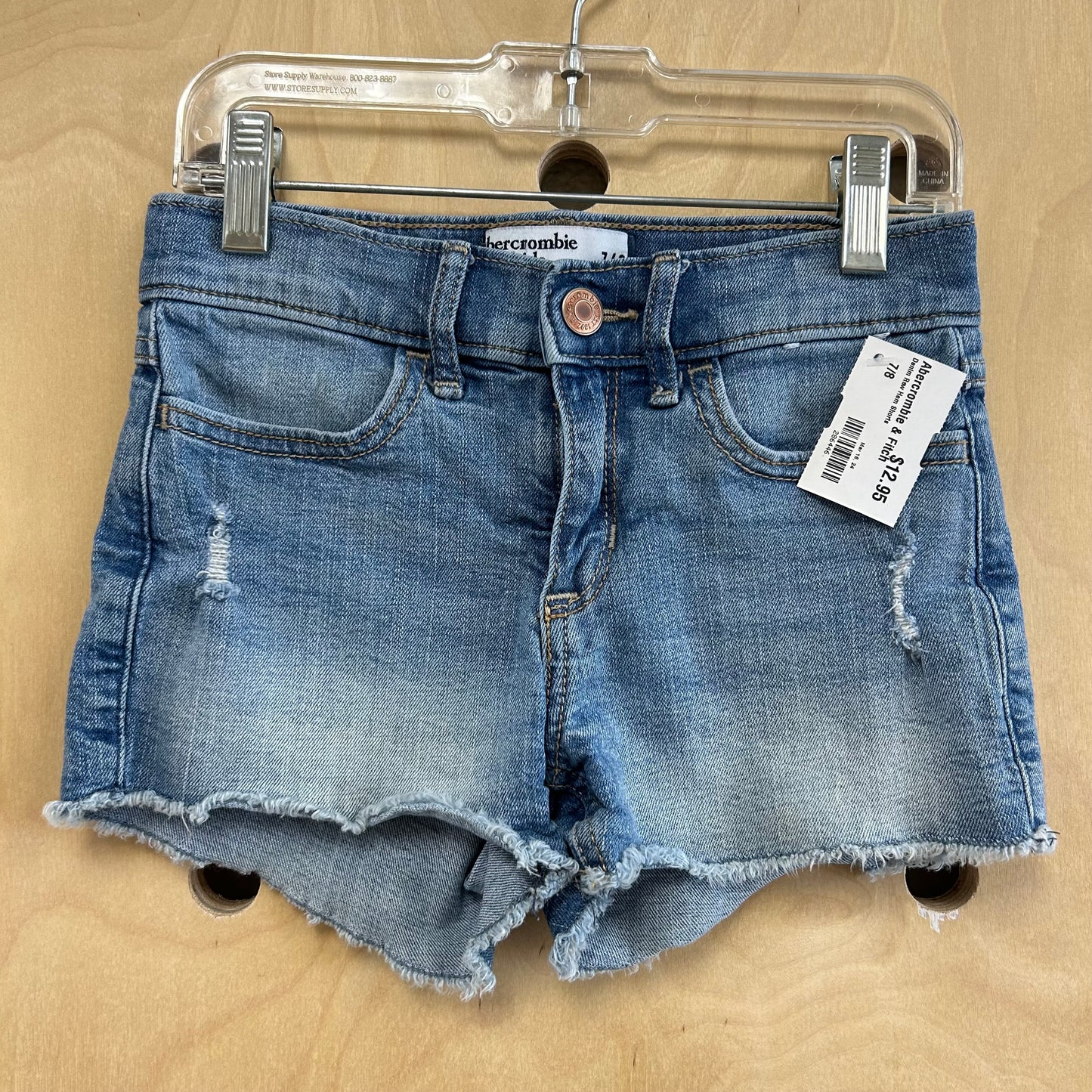 Denim Raw Hem Shorts