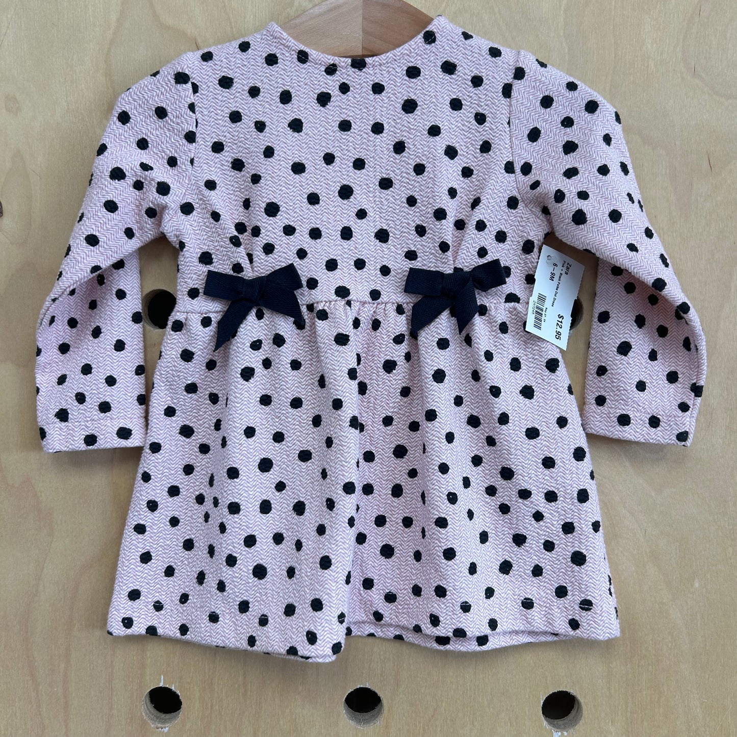 Pink + Black Polka Dot Dress