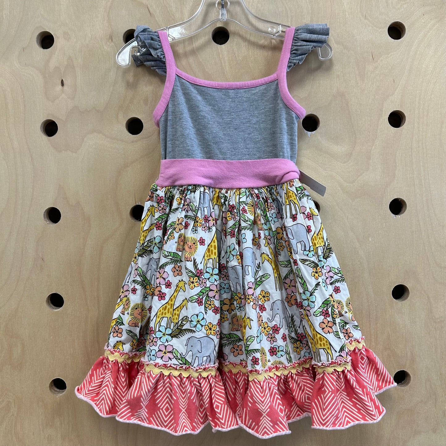 Grey & Pink Safari Dress