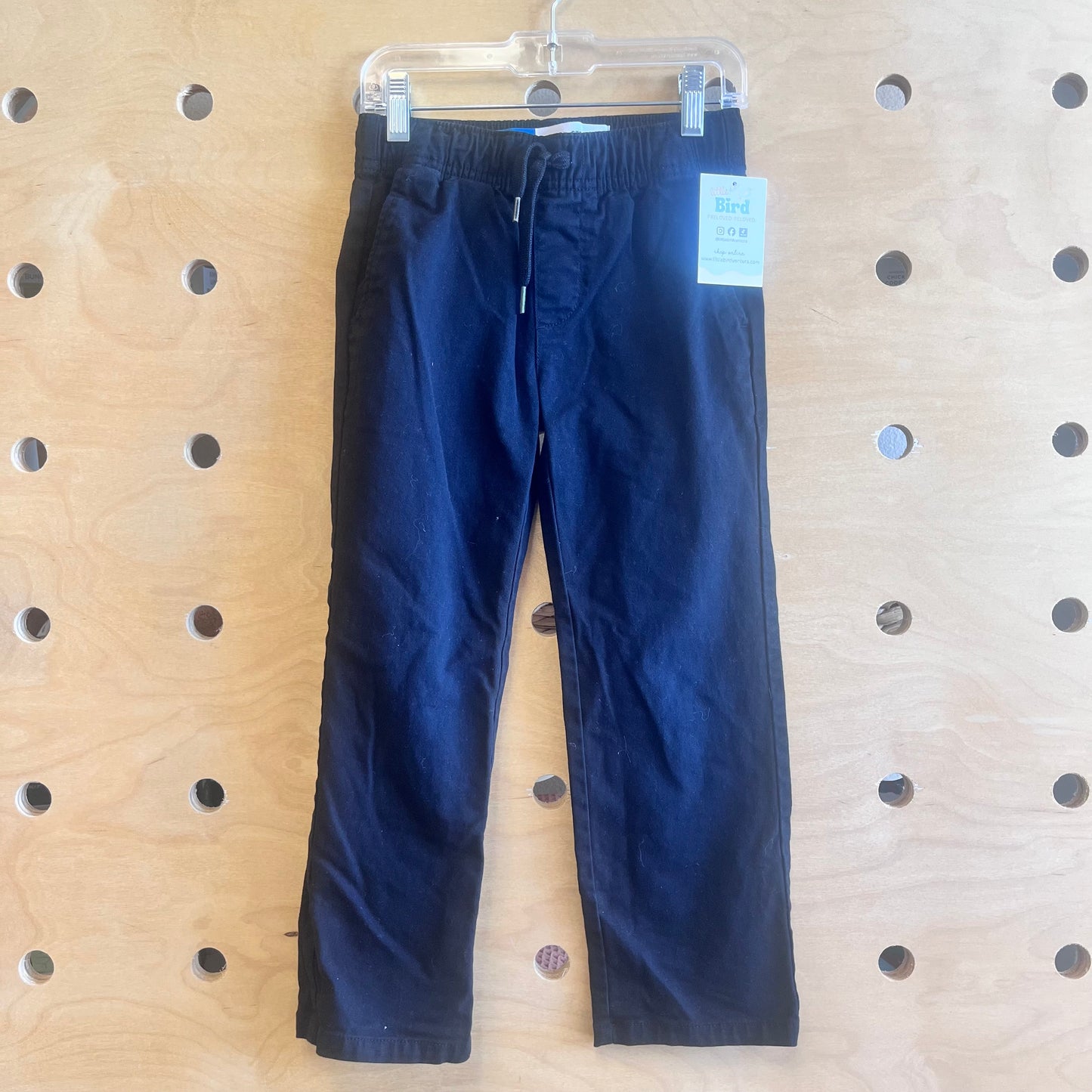 Black Straight Built in Flex Drawstring Pants