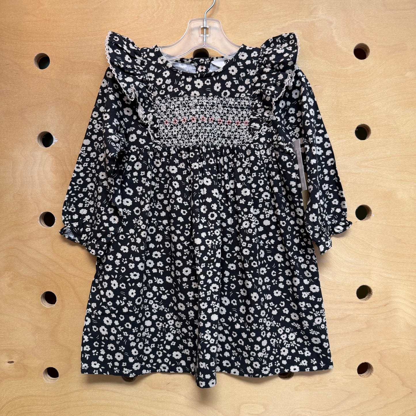 Black/Cream Floral Dress