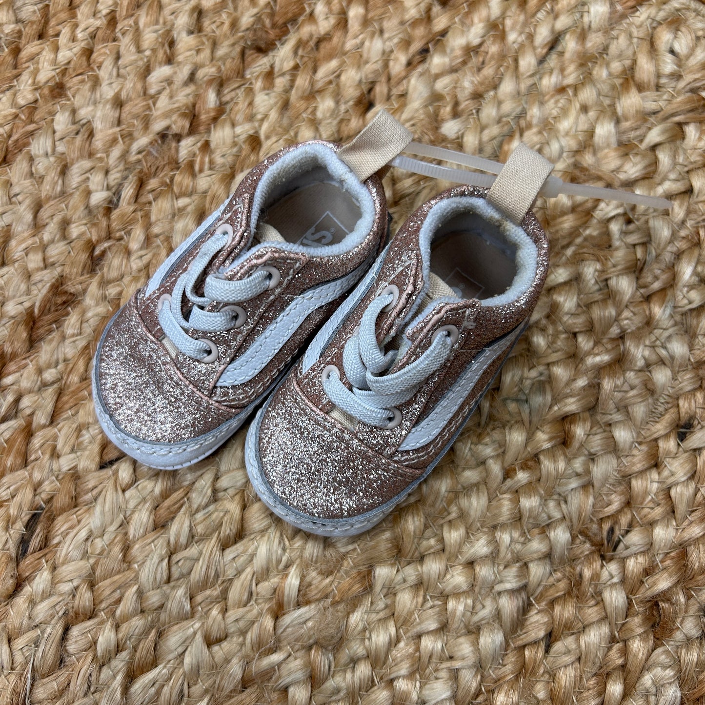 Gold Shimmer Old Skool Crib Shoes