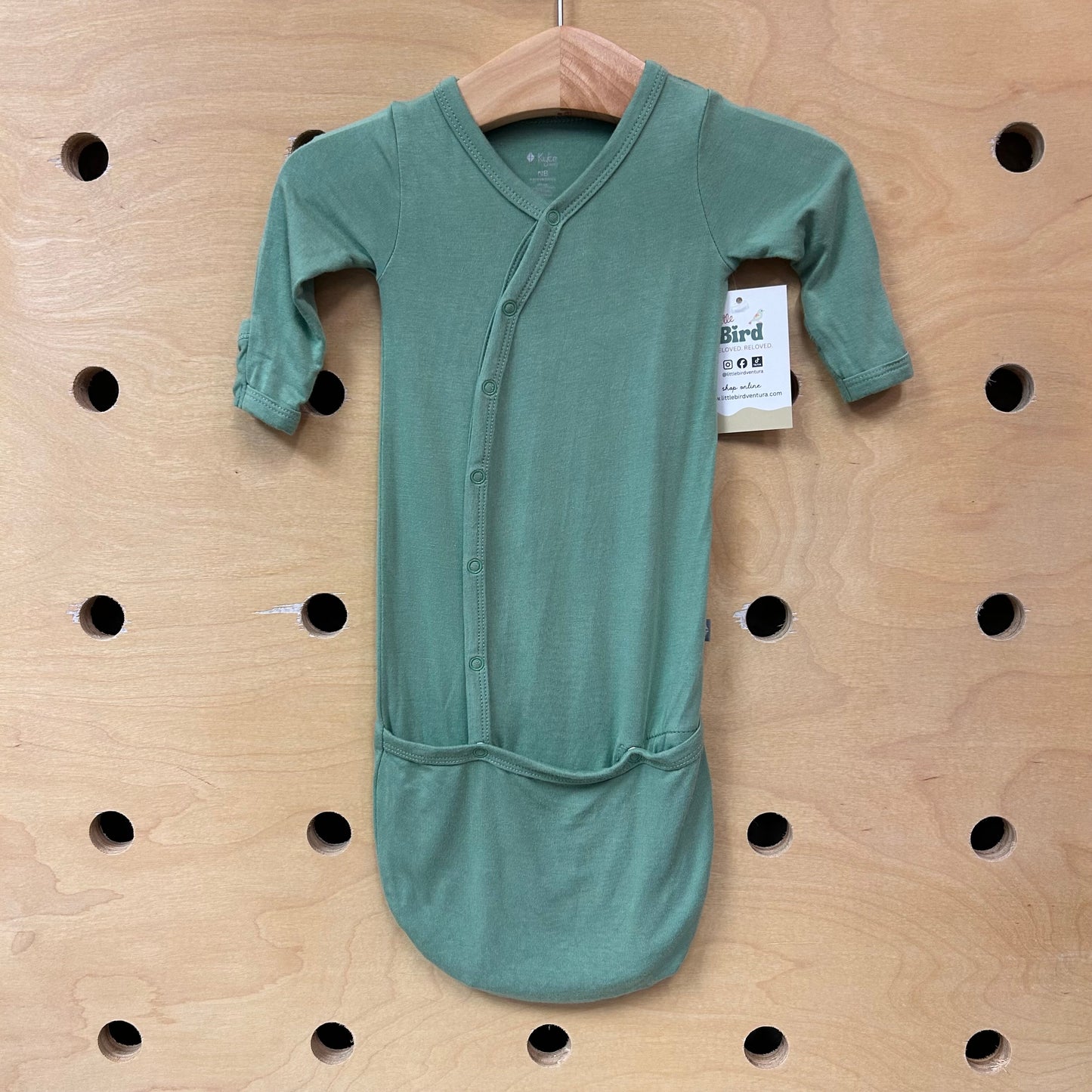 Green Bamboo Snap Gown