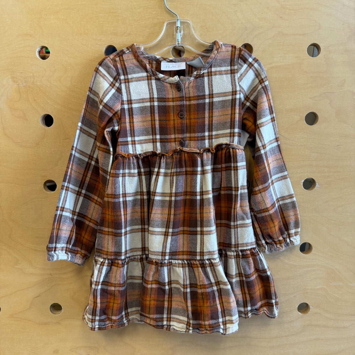 Brown/Cream Plaid Dress