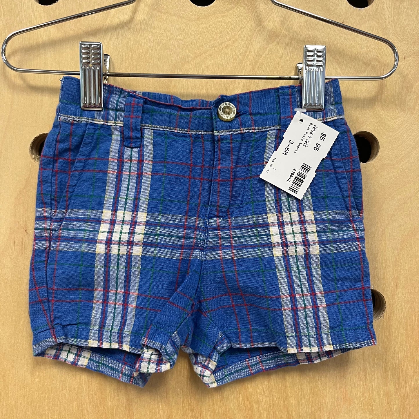 Blue Plaid Shorts