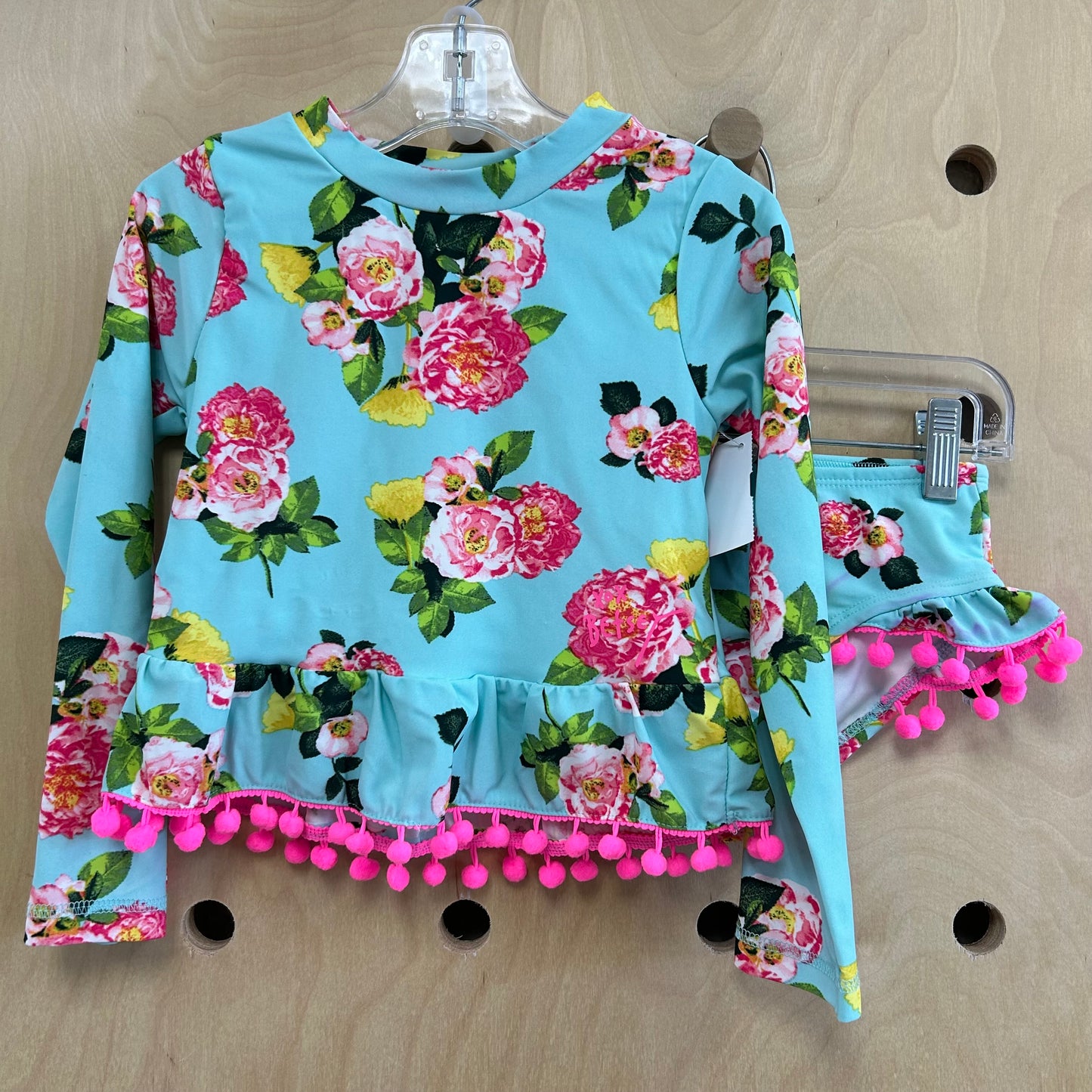 Mint Floral Pom Swimsuit