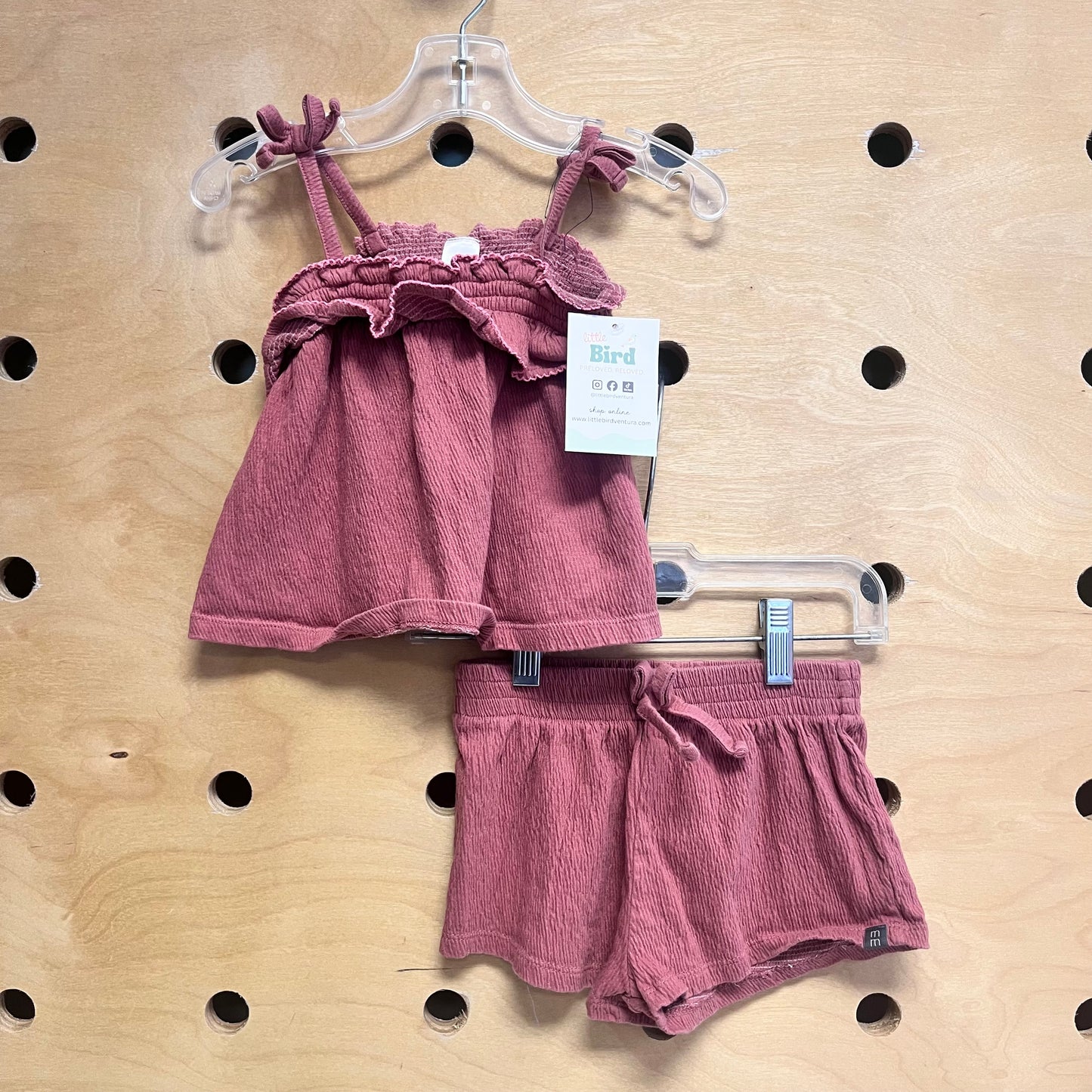 Muave Ruffle Smock Outfit