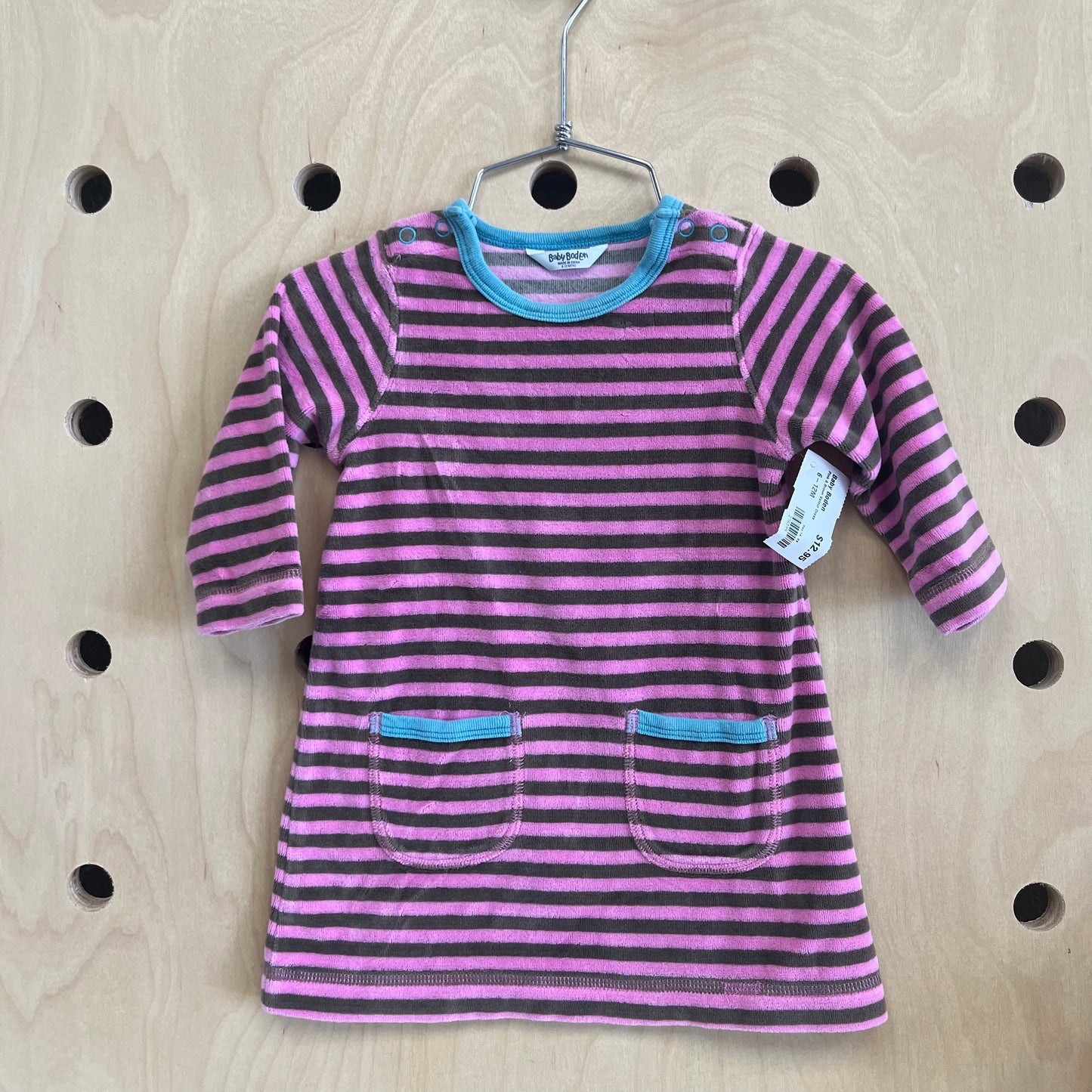 Pink & Brown Velour Dress
