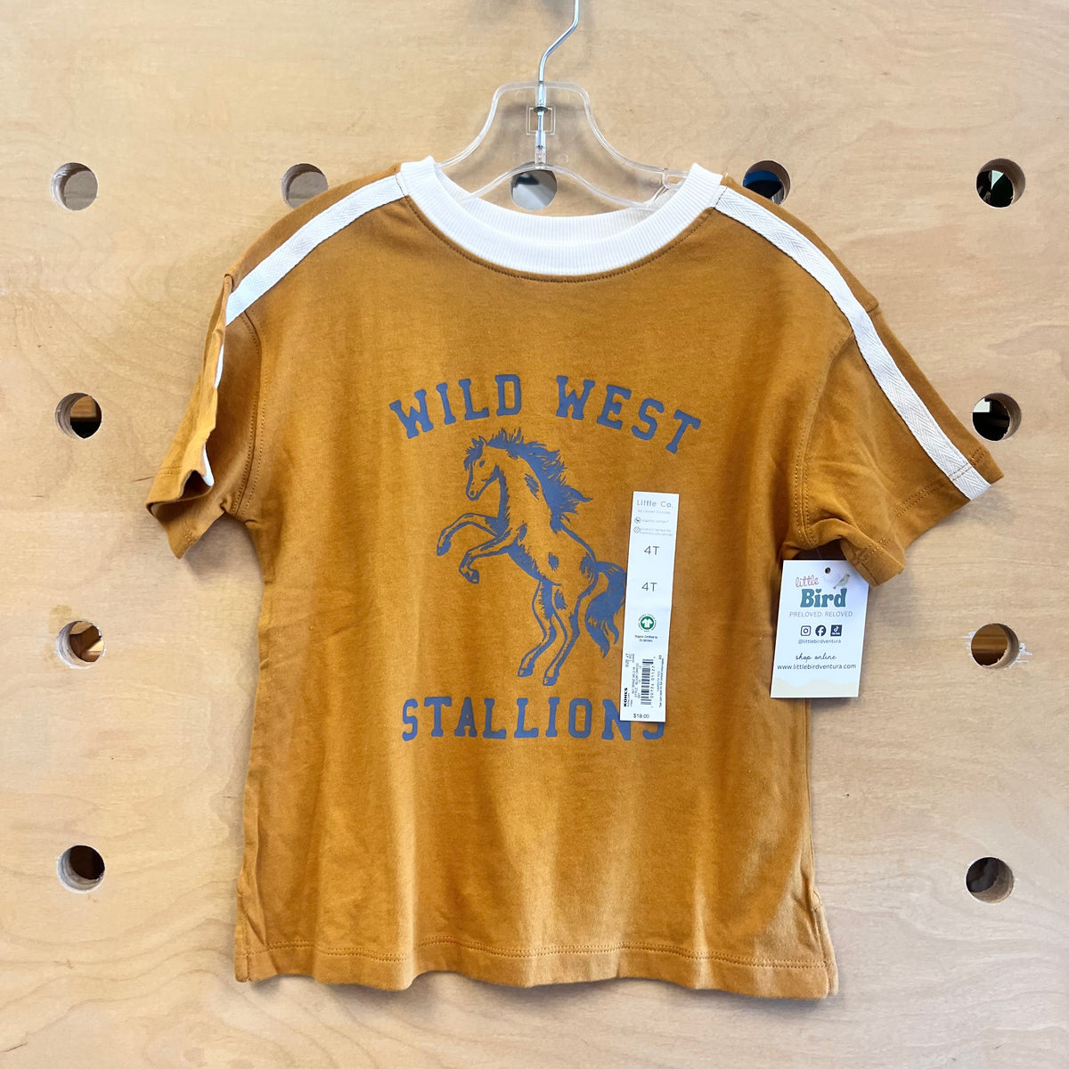 Mustard Wild West Stallions Tee NEW!