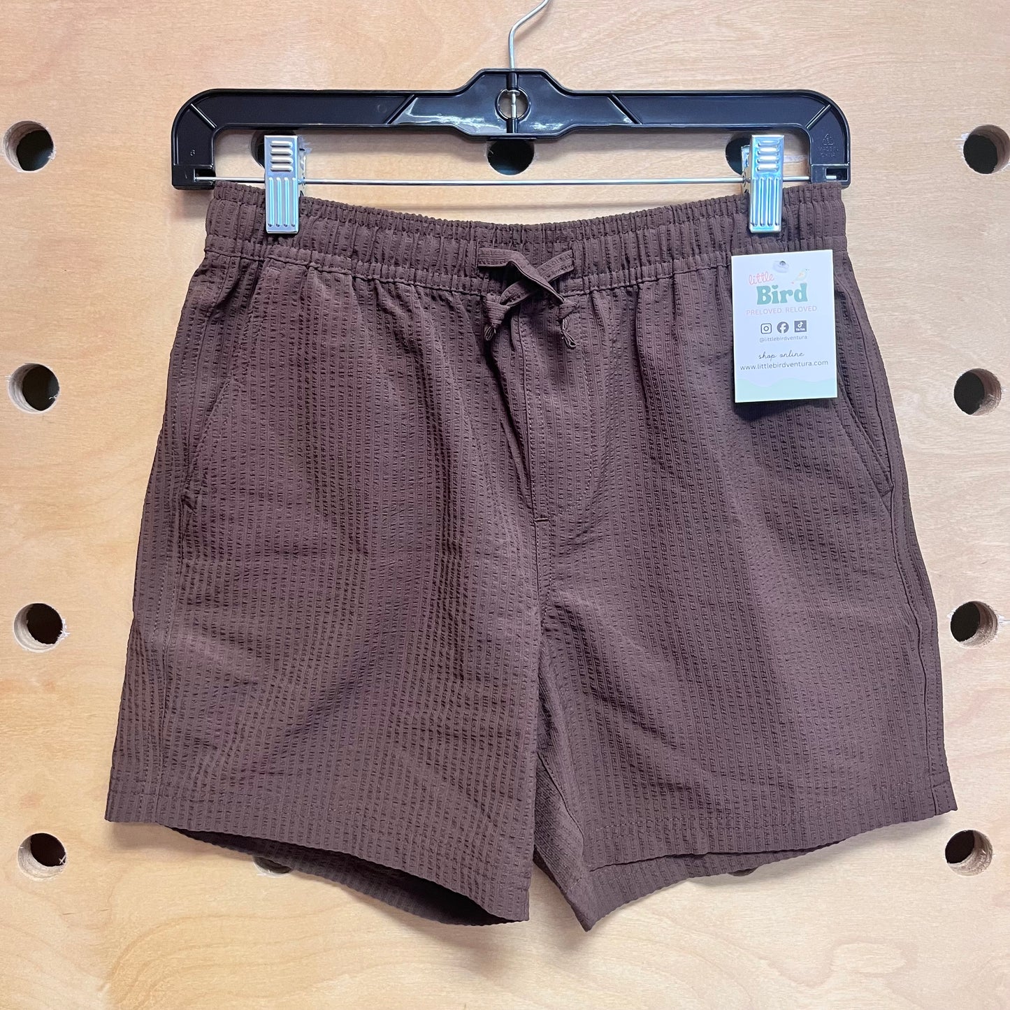Brown Pull On Drawstring Shorts