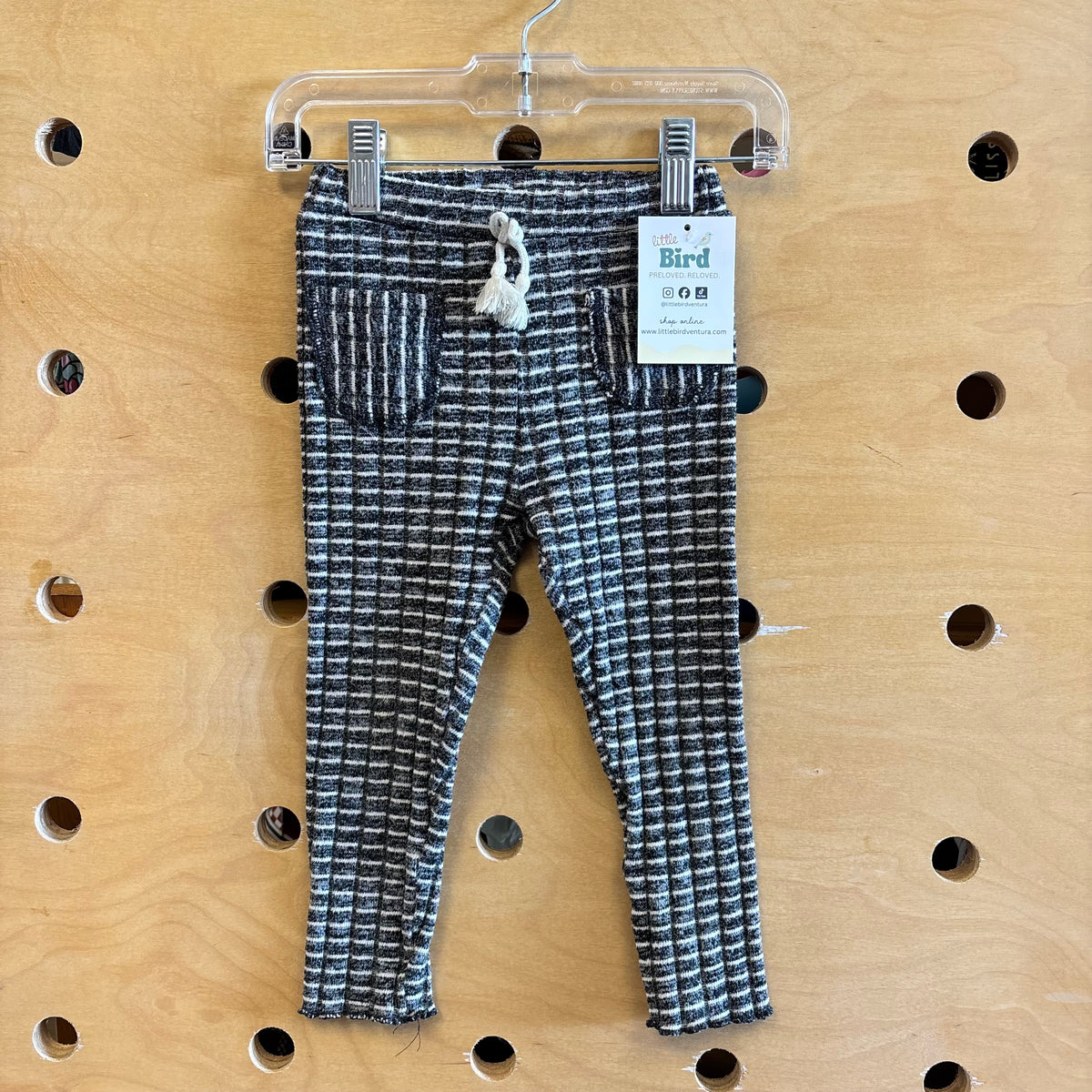 Grey/White Knit Leggings