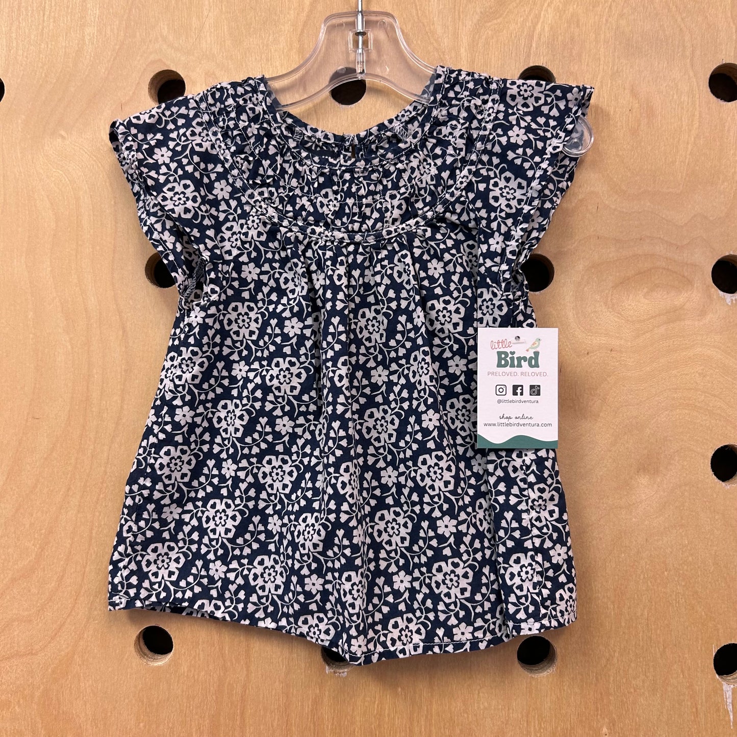 Blue Floral Top